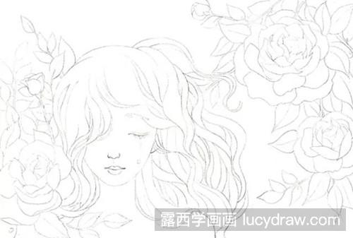 流泪的姑娘插画教程