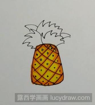 简笔画教程：教你画菠萝