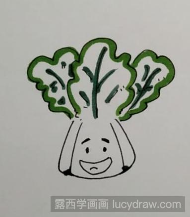 简笔画教程：教你画大白菜