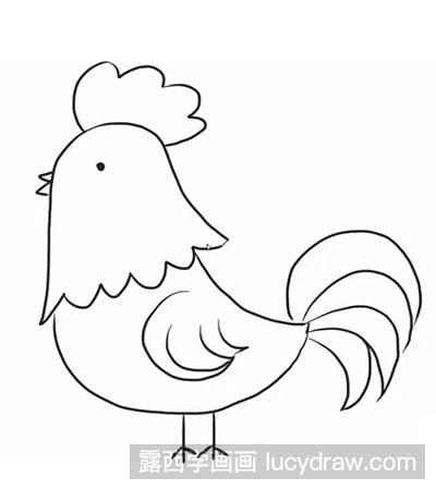 怎么绘制简笔画大公鸡
