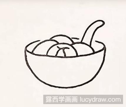 一碗汤圆怎么画可爱?