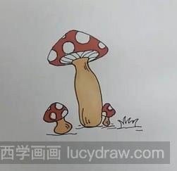 简笔画教程：教你画蘑菇