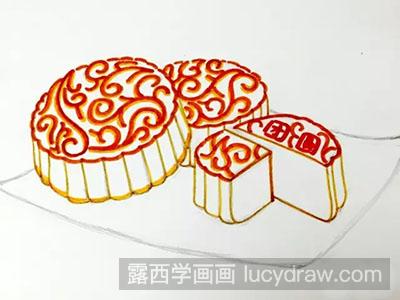 儿童画教程：怎么绘制中秋月饼