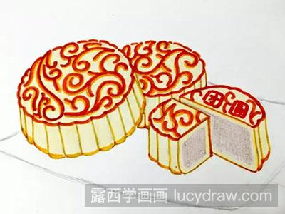 幼儿园画月饼教程图片