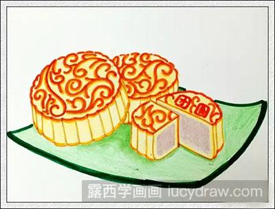 儿童画教程：怎么绘制中秋月饼