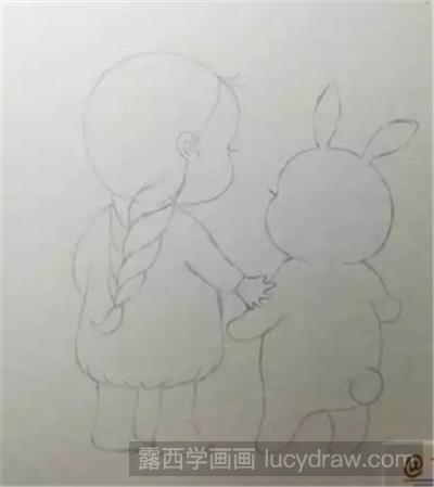 彩铅画教程：教你画俩萌娃