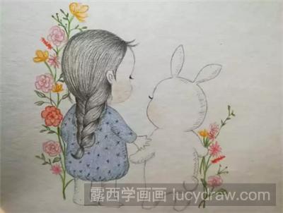 彩铅画教程：教你画俩萌娃