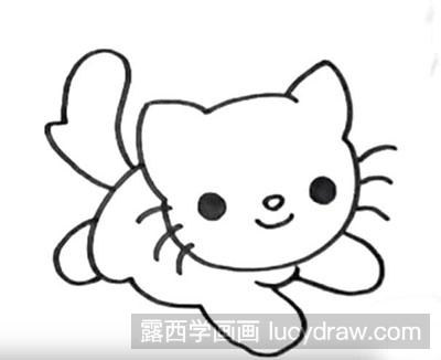 简笔画教程：怎么绘制可爱的小花猫