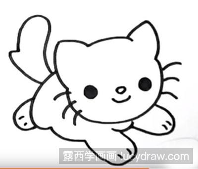 简笔画教程:怎么绘制可爱的小花猫