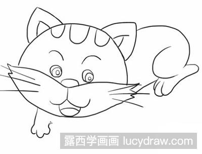 怎么绘制简笔画小花猫与小老鼠