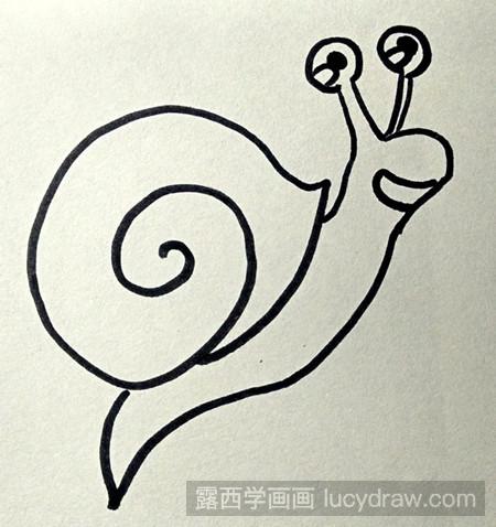 儿童画教程:教你画七彩蜗牛