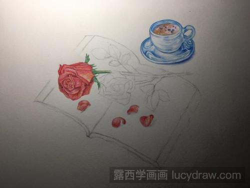 玫瑰情书彩铅画教程