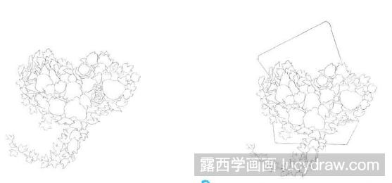 鲜花礼盒彩铅教程