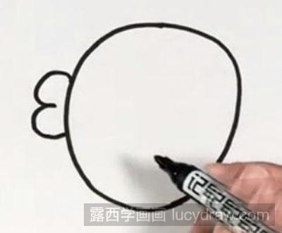 简笔画教程：教你画亲嘴鱼