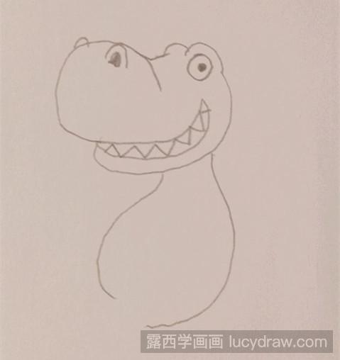 卡通恐龙怎么画