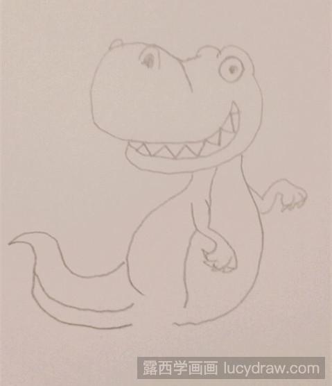 卡通恐龙怎么画