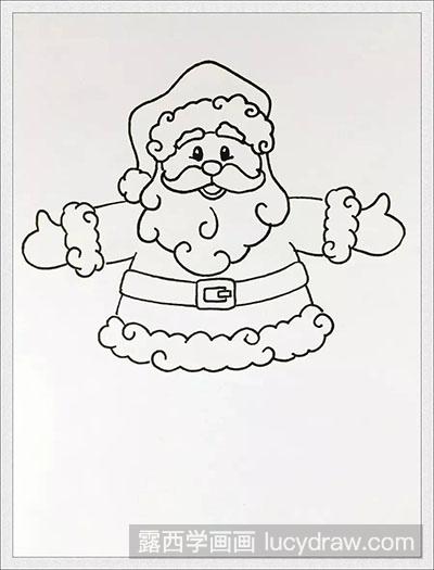 儿童画圣诞老人教程