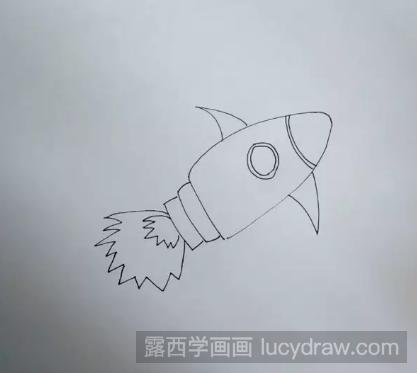 儿童画教程:教你画火箭