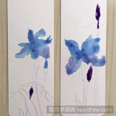 教你画两种鸢尾花水彩画