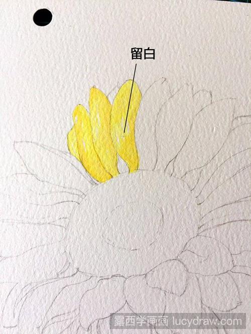 向日葵水彩画教程
