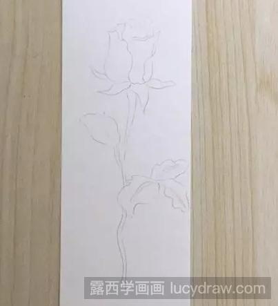 教你画一朵粉色月季花