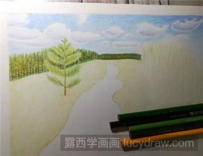 彩铅画教程：教你画风景