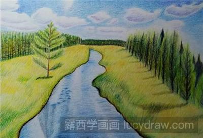 彩铅画教程：教你画风景