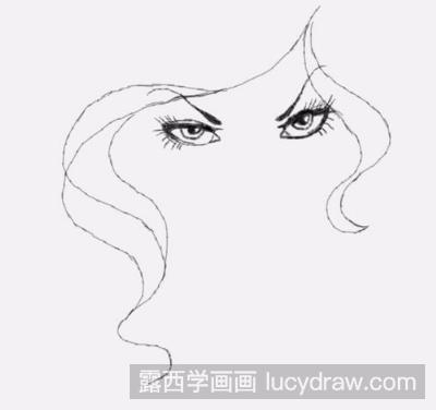 简笔画教程：教你画线条美女