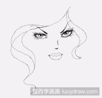 简笔画教程：教你画线条美女