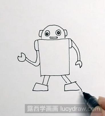 儿童画教程：教你画机器人     