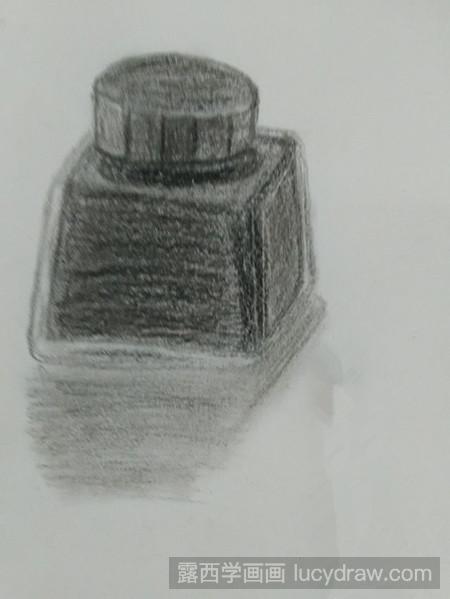 单个墨水瓶素描图片图片