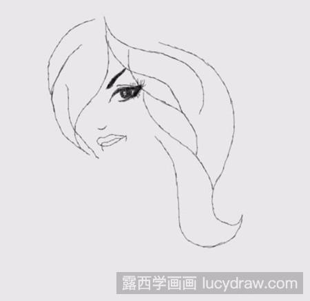 线条美女怎么画