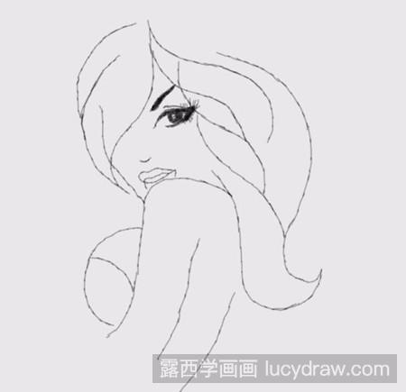 线条美女怎么画