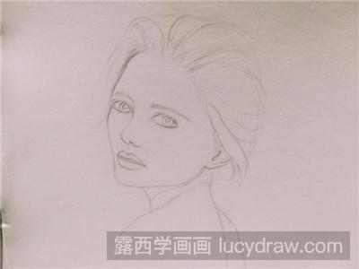 素描教程：教你画回眸女子