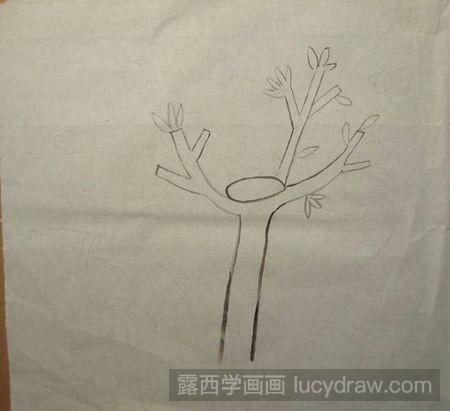 教你画树上的喜鹊