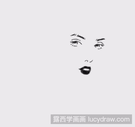 美女头像画法1