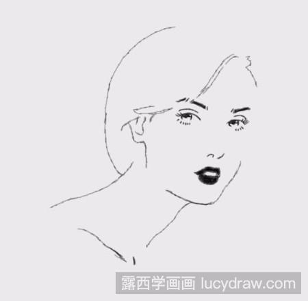 美女头像画法1