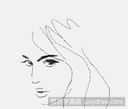 美女头像画法2