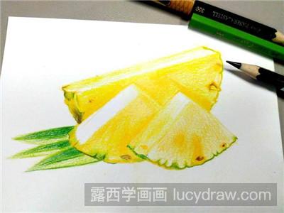 彩铅画教程：教你画菠萝