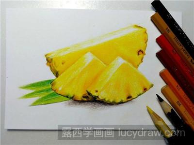 彩铅画教程：教你画菠萝