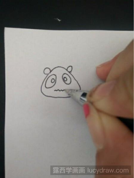 教你 画三只小熊猫