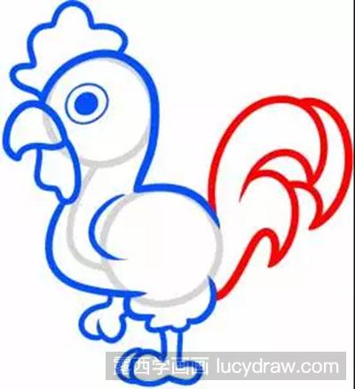 简笔画教程：教你绘制大公鸡