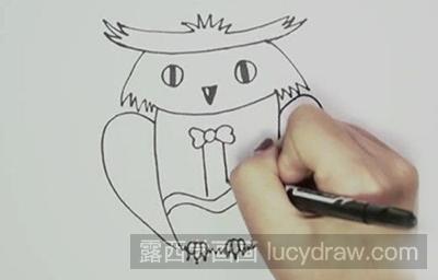 简笔画教程：怎么绘制猫头鹰