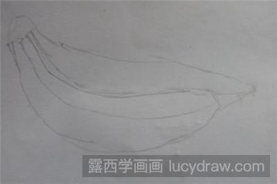 儿童画教程：用油画棒画根香蕉