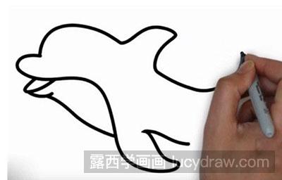 儿童画教程：教大家画海豚