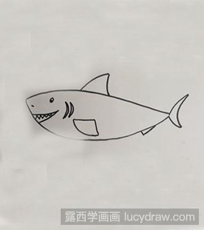 简笔画教程：教大家画鲨鱼