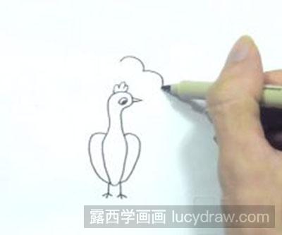 儿童画教程：教大家怎么画孔雀