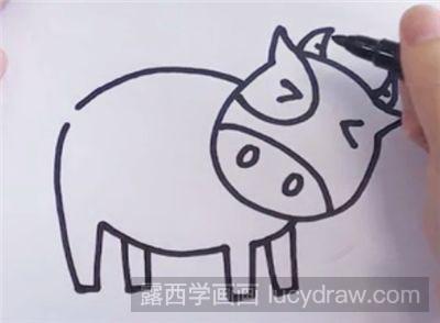 儿童画教程：教你画小牛