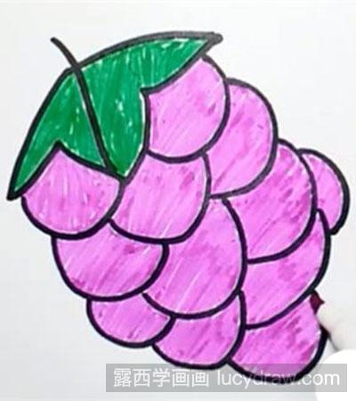 儿童画教程：教大家画葡萄