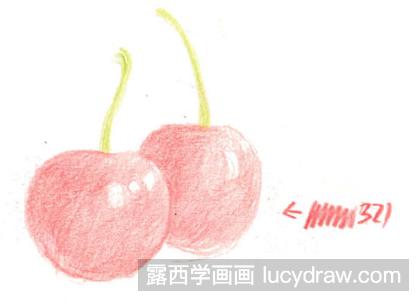 儿童画教程：怎么画樱桃